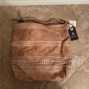 NEW WITH TAGS: Tan Oversize Purse with Extra Strap